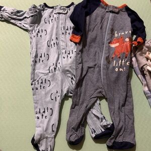 Gerber Kids Footies Set - Gray and Navy